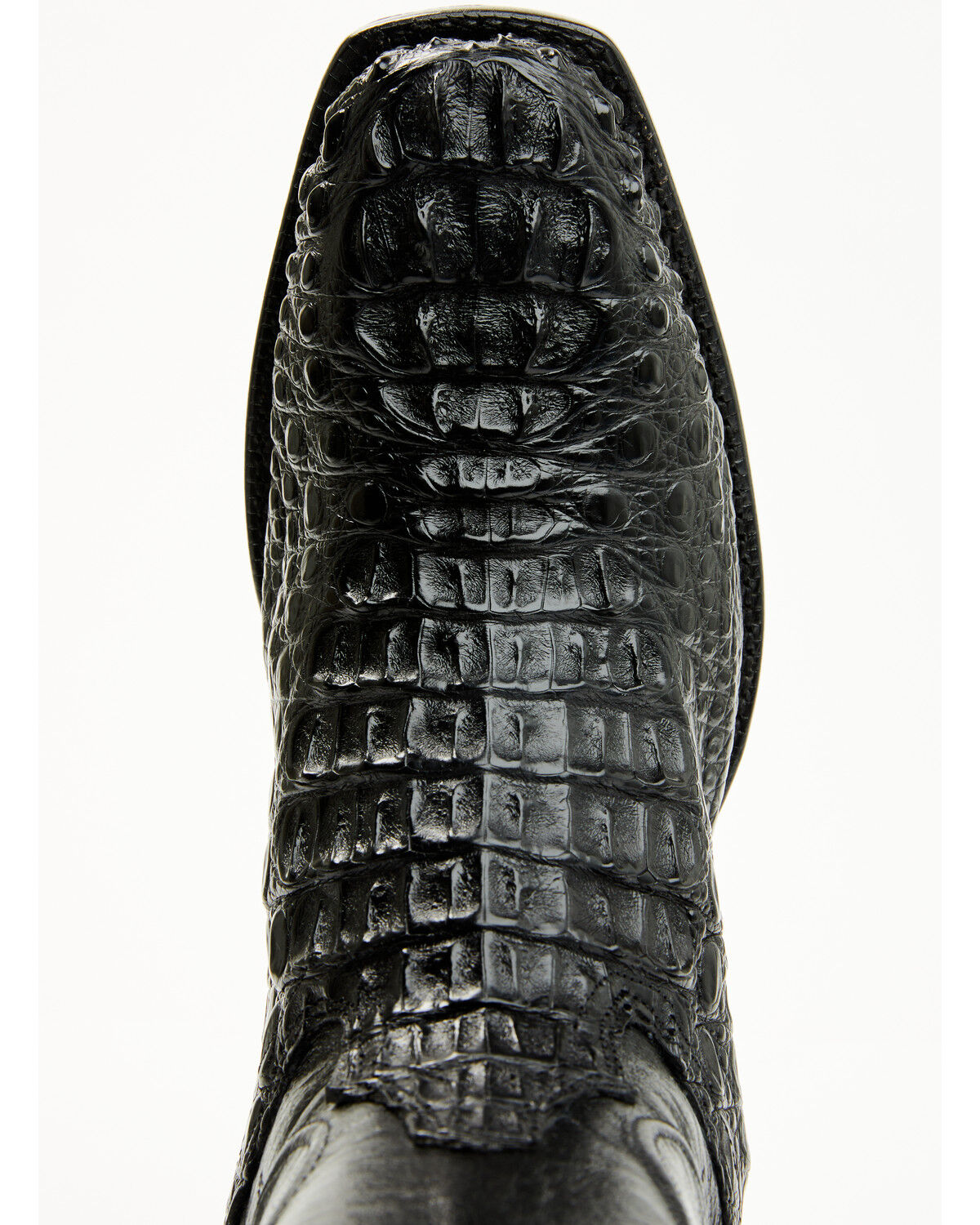 Image #6 - Tony Lama Men's Exotic Hornback Caiman Western Boots - Square Toe, Black, hi-res