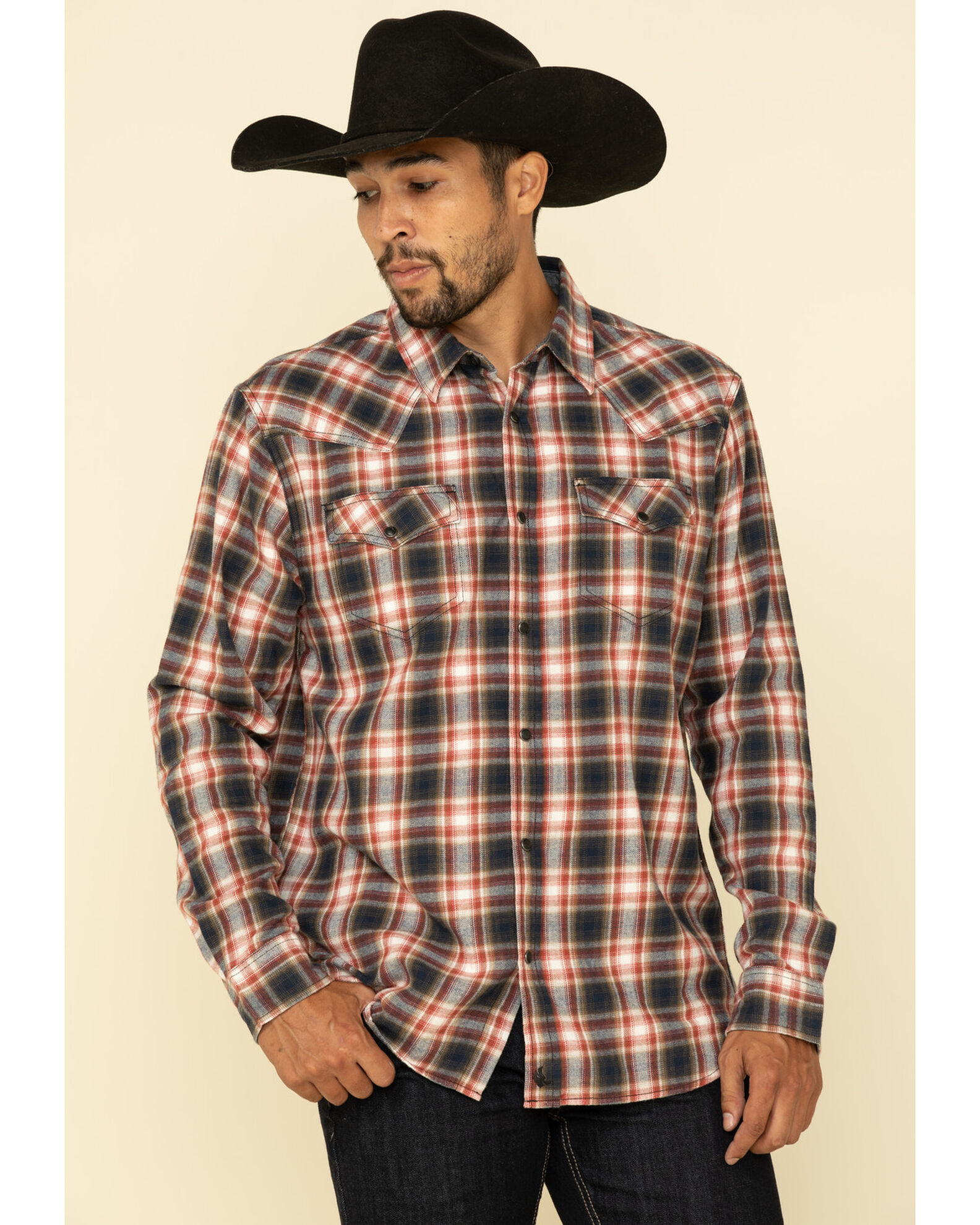 Cody James Men s Spruce Plaid Long Sleeve Western Flannel Shirt Tall Country Outfitter