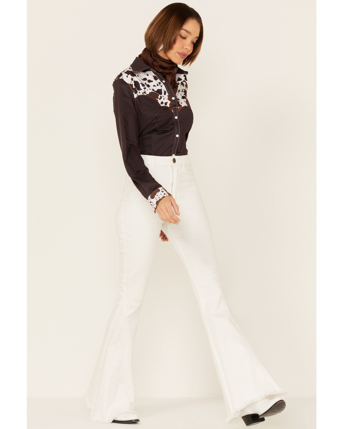 cow print western shirt