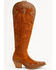 Image #2 - Dingo Women's Drama Queen Suede Tall Boots - Snip Toe, Camel, hi-res