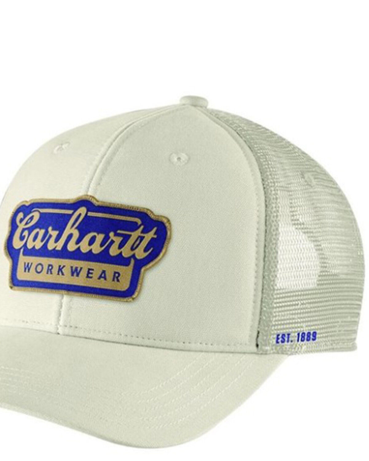 Image #1 - Carhartt Men's Script Patch Ball Cap, Cream, hi-res