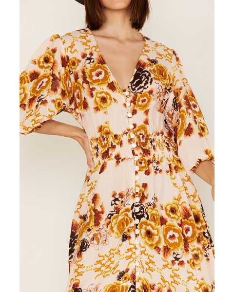 Image #3 - Talisman Women's Malicon Floral Print Puff Sleeve Maxi Dress, Multi, hi-res