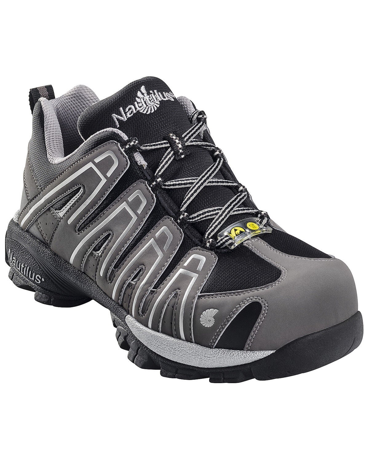 Nautilus Men's Static Dissipative Work Shoes - Composite Toe, Grey, hi-res