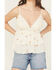 Image #3 - A.T.A.P Women's Crochet Floral Embroidered Sleeveless Tank Top, Ivory, hi-res