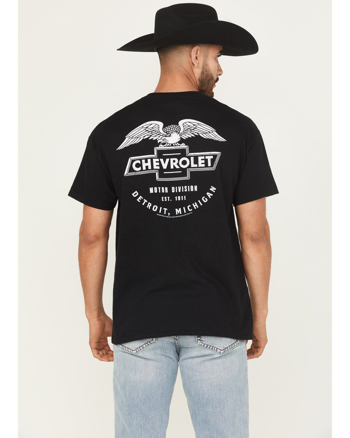 Image #1 - Buckwear Men's Chevy Eagle Short Sleeve Graphic T-Shirt - Big, Black, hi-res