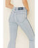 Grace in LA Women's Distressed Flare Leg Jeans, Blue, hi-res