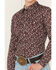 Image #3 - Wrangler Retro Women's Floral Print Long Sleeve Snap Western Shirt, Burgundy, hi-res