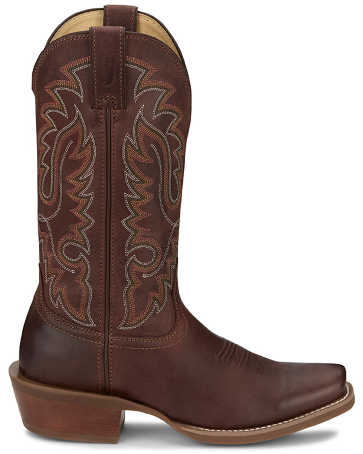 Image #2 - Justin Men's Cowboy Town Bay Western Boots - Square Toe, Brown, hi-res