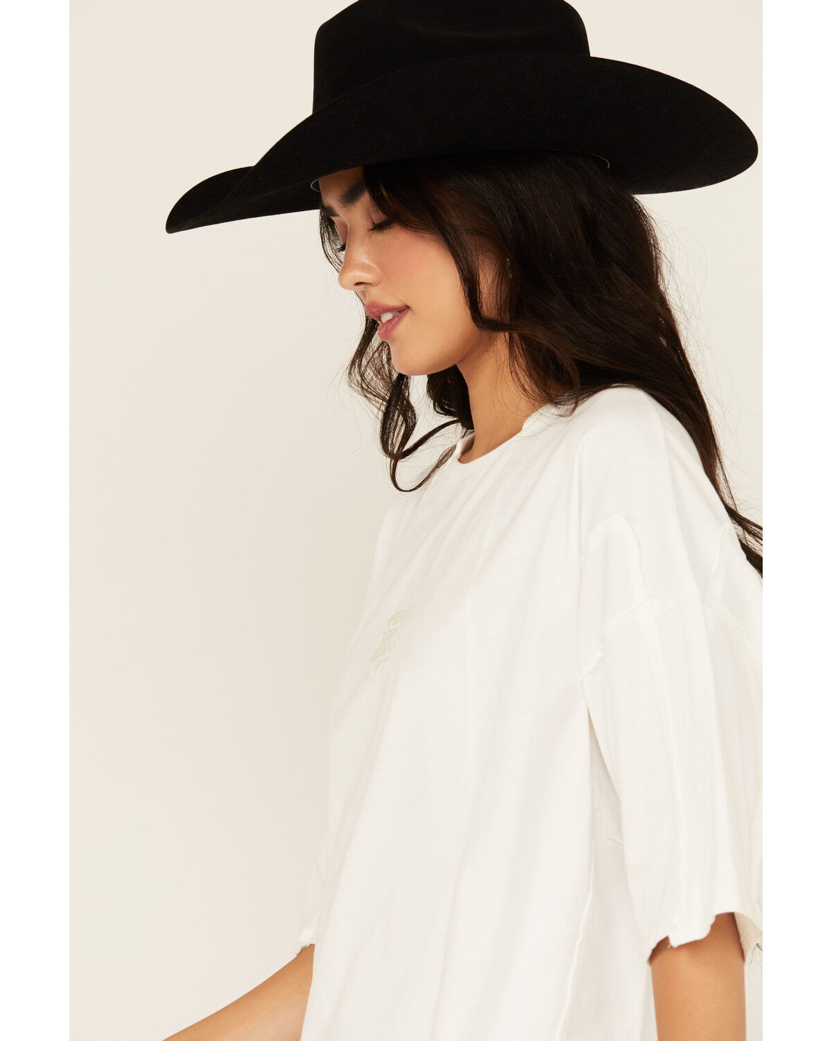 Image #2 - Blue B Women's Solid Embroidered Short Sleeve Tee, White, hi-res