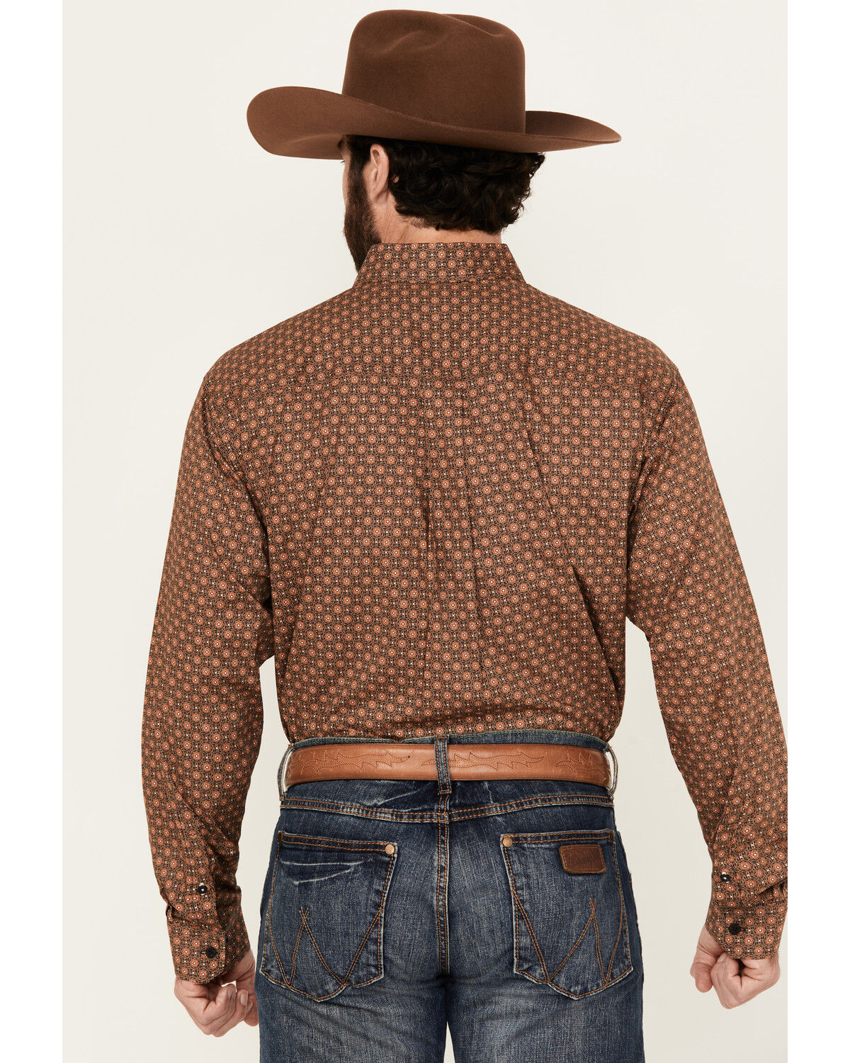 Image #4 - Cinch Men's Floral Geo Print Long Sleeve Button-Down Stretch Western Shirt, Black, hi-res