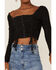 Image #2 - Moa Moa Women's Marble Cropped Croset, Charcoal, hi-res