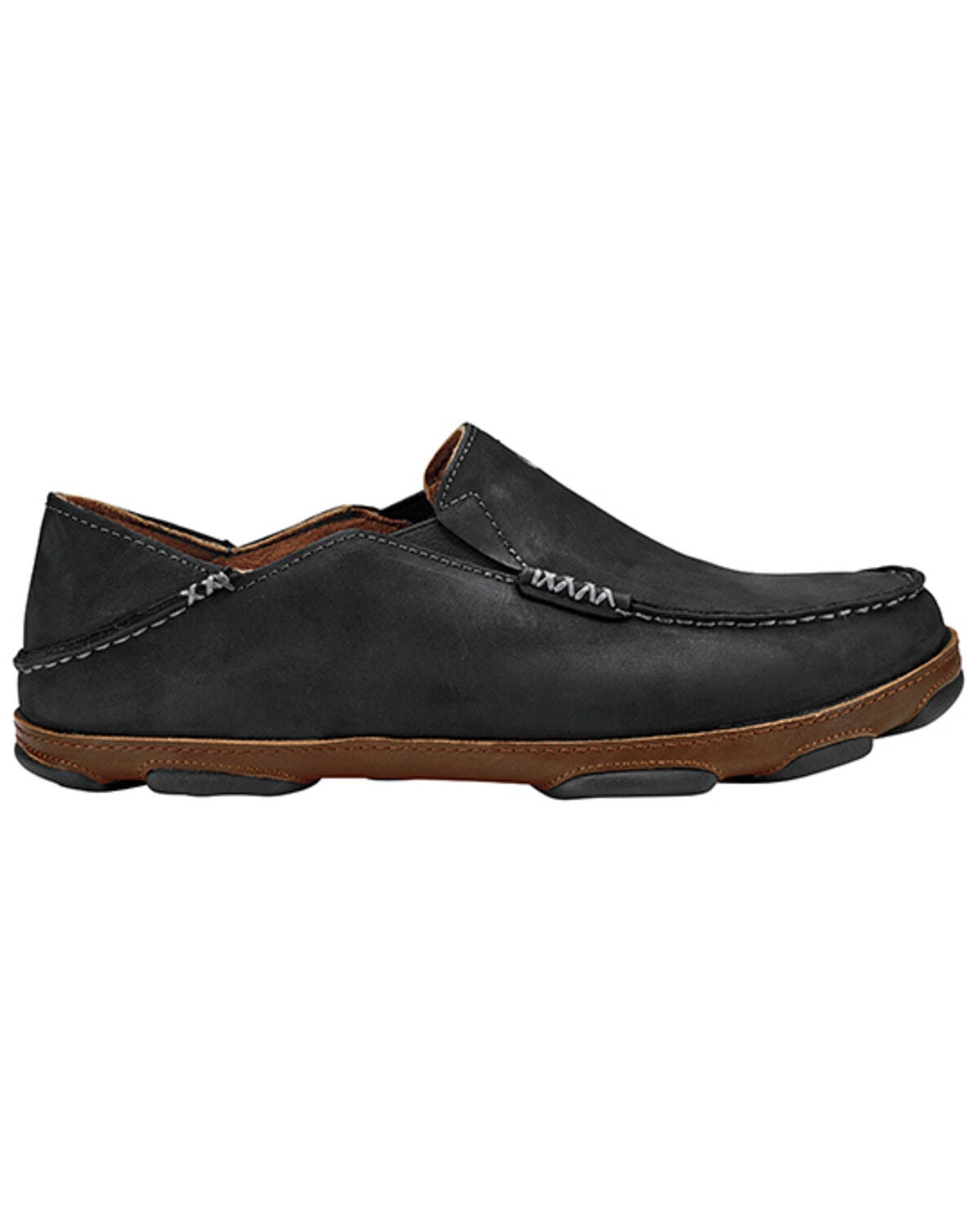 OluKai Men's Moloa Slip-On Casual Shoes - Moc Toe, Black, hi-res
