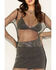 Image #4 - Rock & Roll Denim Women's Rhinestone Mesh Long Sleeve Top, Black, hi-res
