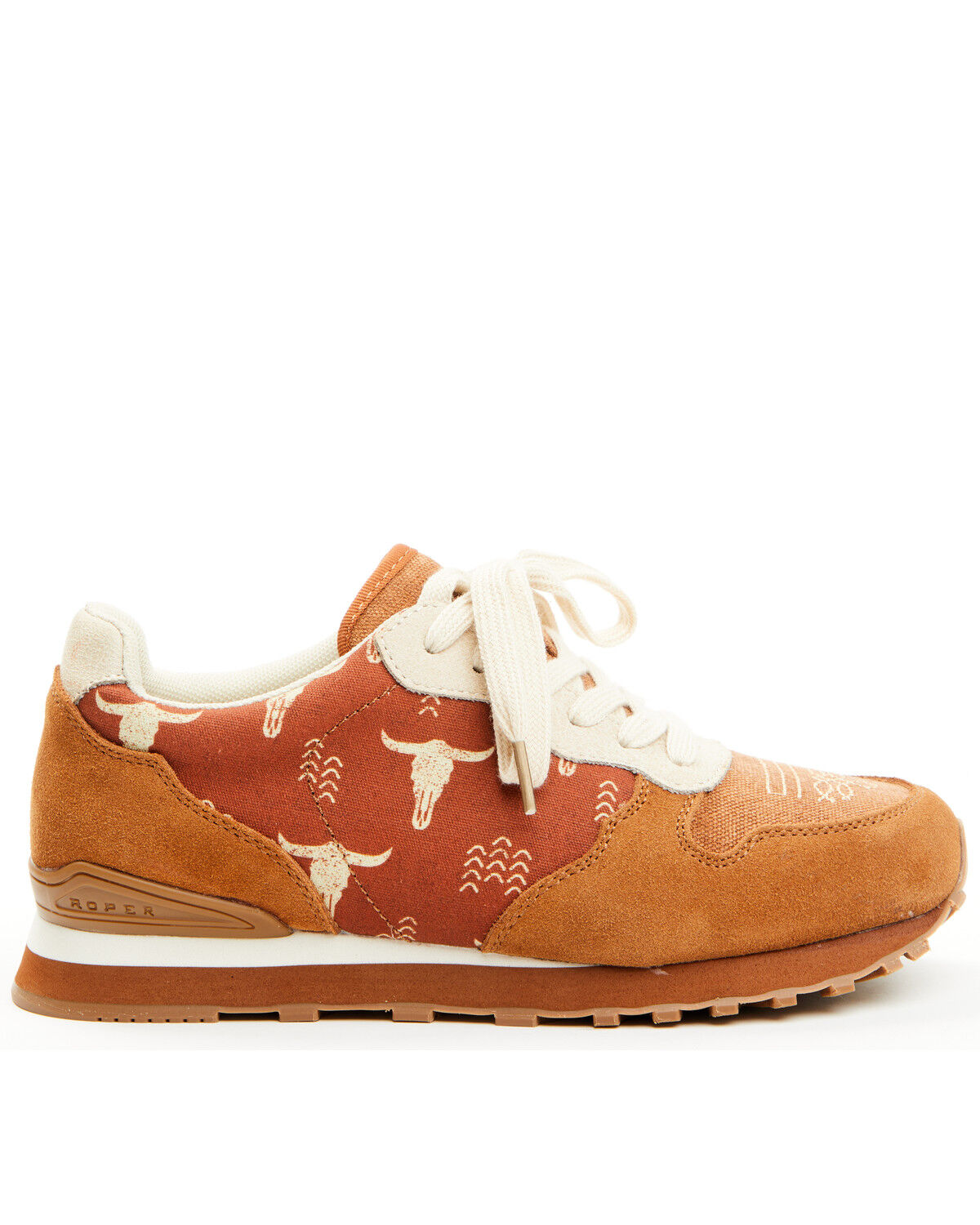 Image #2 - Roper Women's Giddy Up Longhorn Casual Shoes, Brown, hi-res