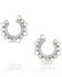 Image #1 - Montana Silversmiths Women's Horseshoe Pearl Earrings, Silver, hi-res