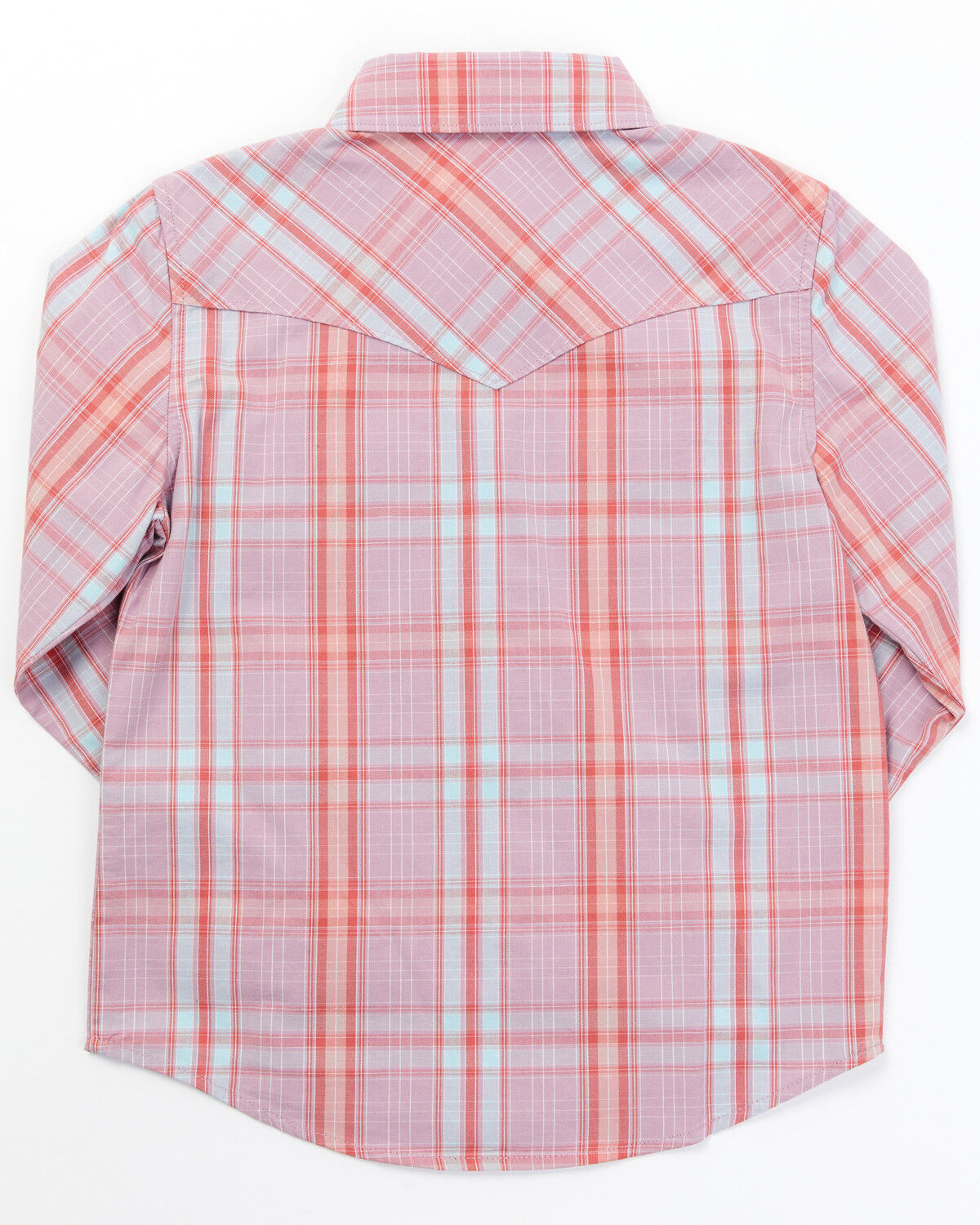 Image #3 - Shyanne Toddler Girls' Plaid Print Long Sleeve Snap Western Shirt, Lavender, hi-res