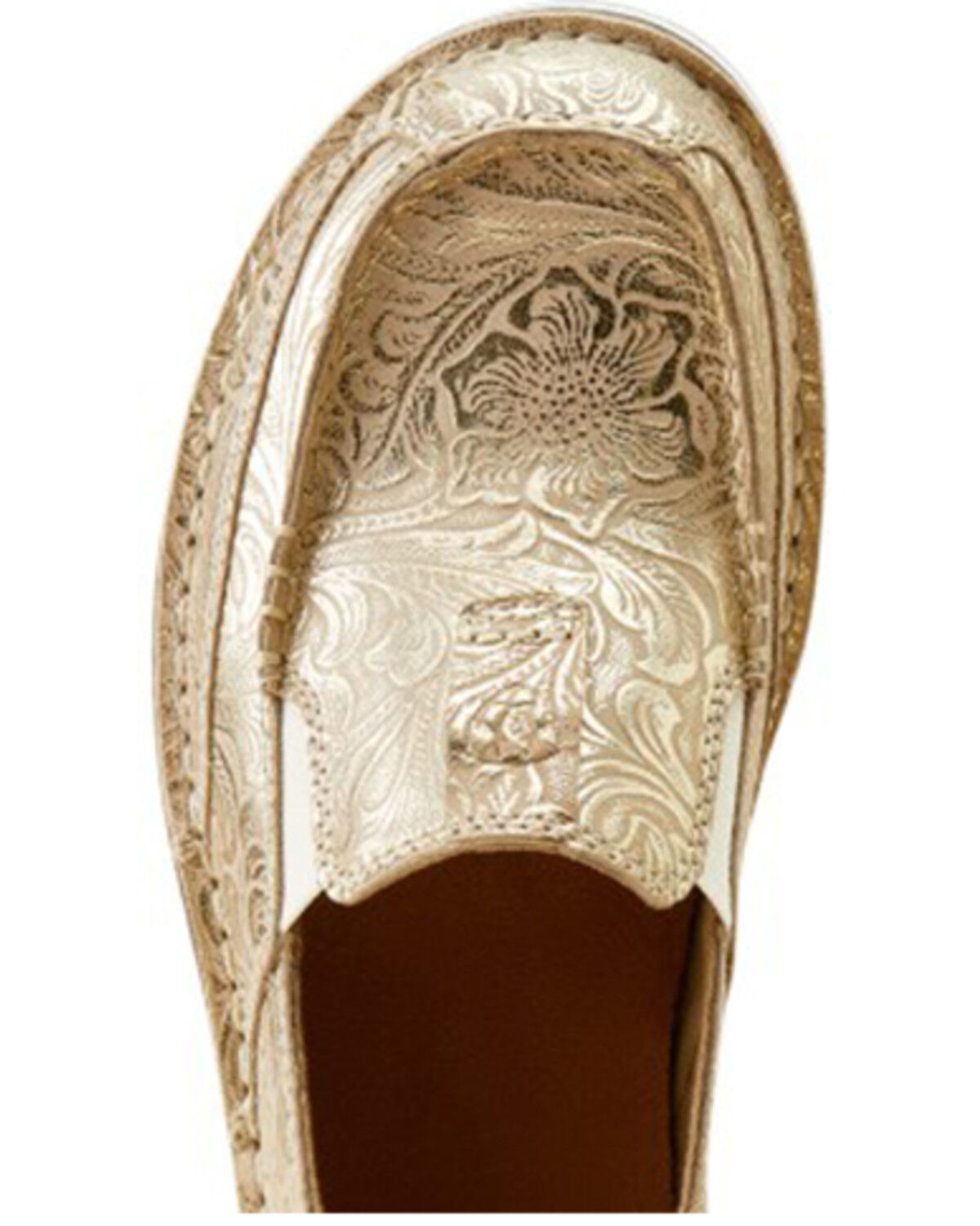 Image #4 - Ariat Women's Cruiser Embossed Casual Shoes - Moc Toe, White, hi-res