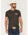 Image #2 - RANK 45&reg; Men's Kickin It Short Sleeve Graphic T-Shirt, Charcoal, hi-res