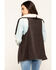 Cripple Creek Women's Pine Cone Faux Shearling Wrap Vest, Brown, hi-res