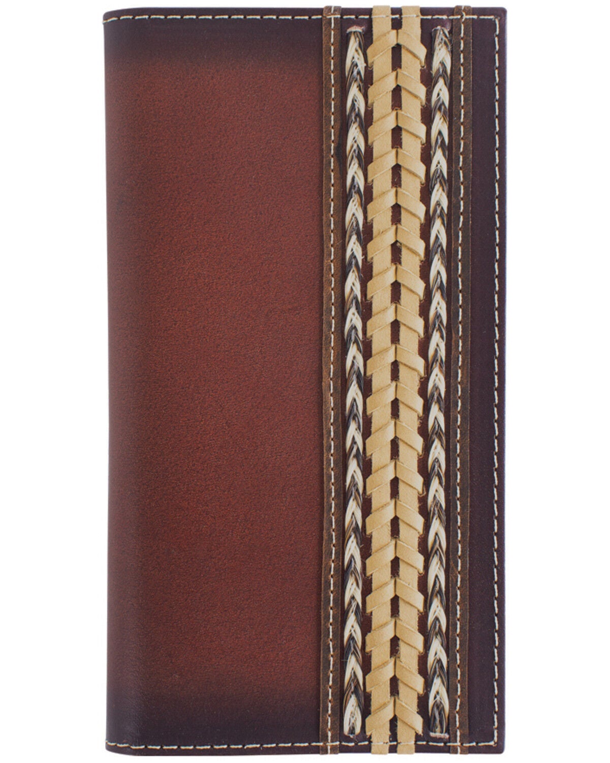 Image #1 - Cody James Men's Braided Horsehair Leather Rodeo Wallet, Brown, hi-res
