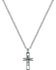 Image #1 - Montana Silversmiths Men's Modern Art Cross Necklace, Silver, hi-res