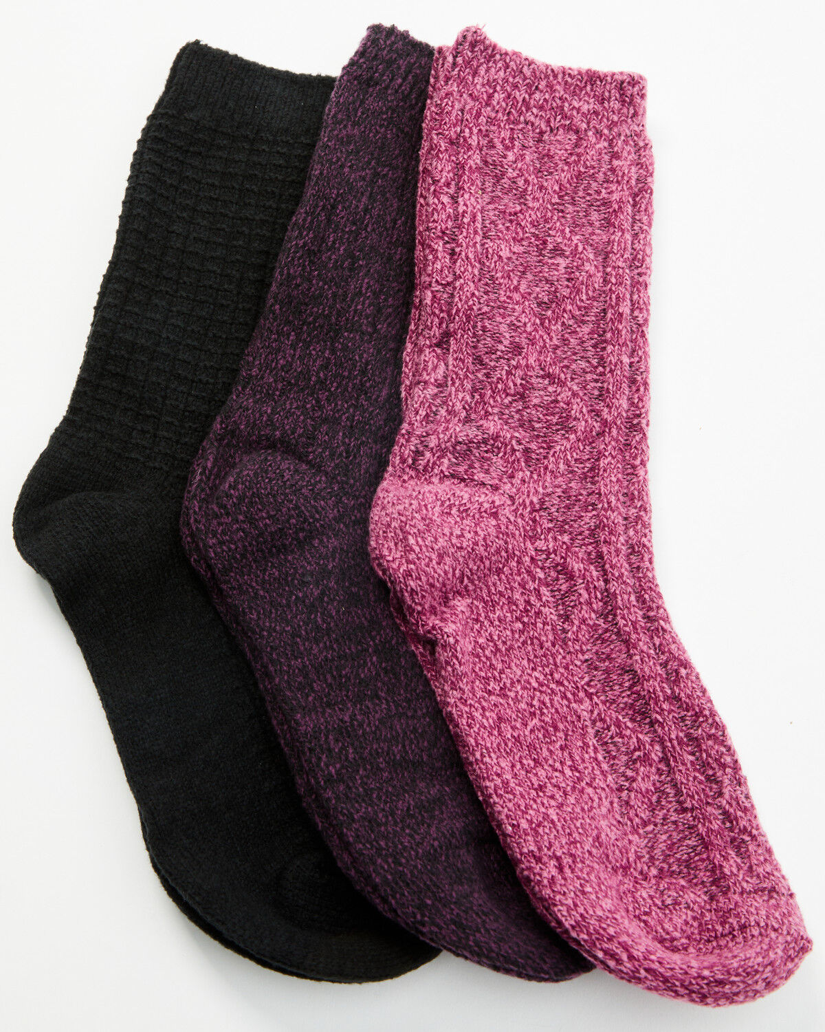 Image #2 - Boot Barn Women's Purple Luxe Cozy Sock Gift Box - 3 Piece, Purple, hi-res