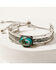 Image #3 - Shyanne Women's Silver Concho & Turquoise Cuff Bracelet Set, Silver, hi-res