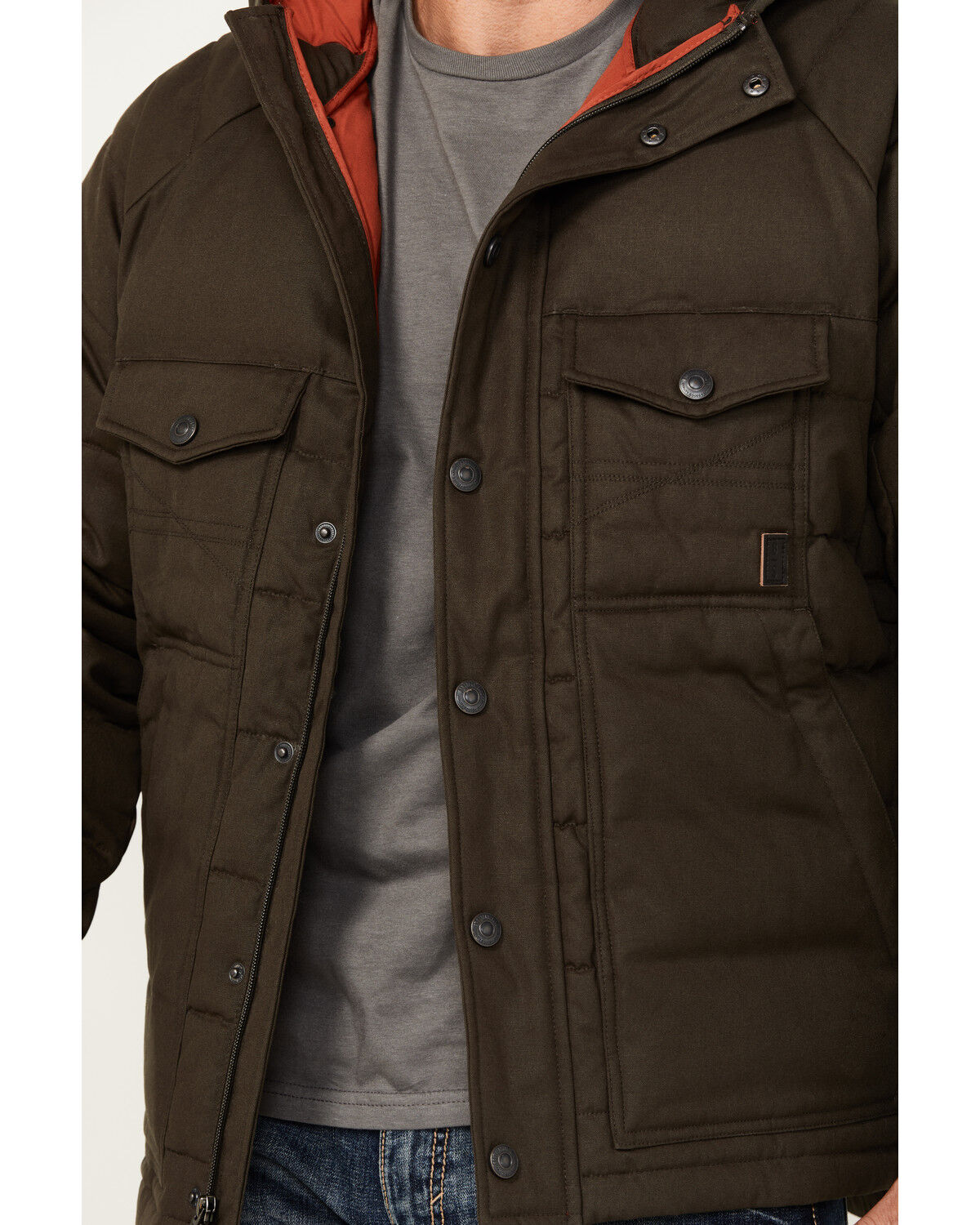 Image #3 - Brothers and Sons Men's Uinta Utility Snap Jacket, Dark Brown, hi-res