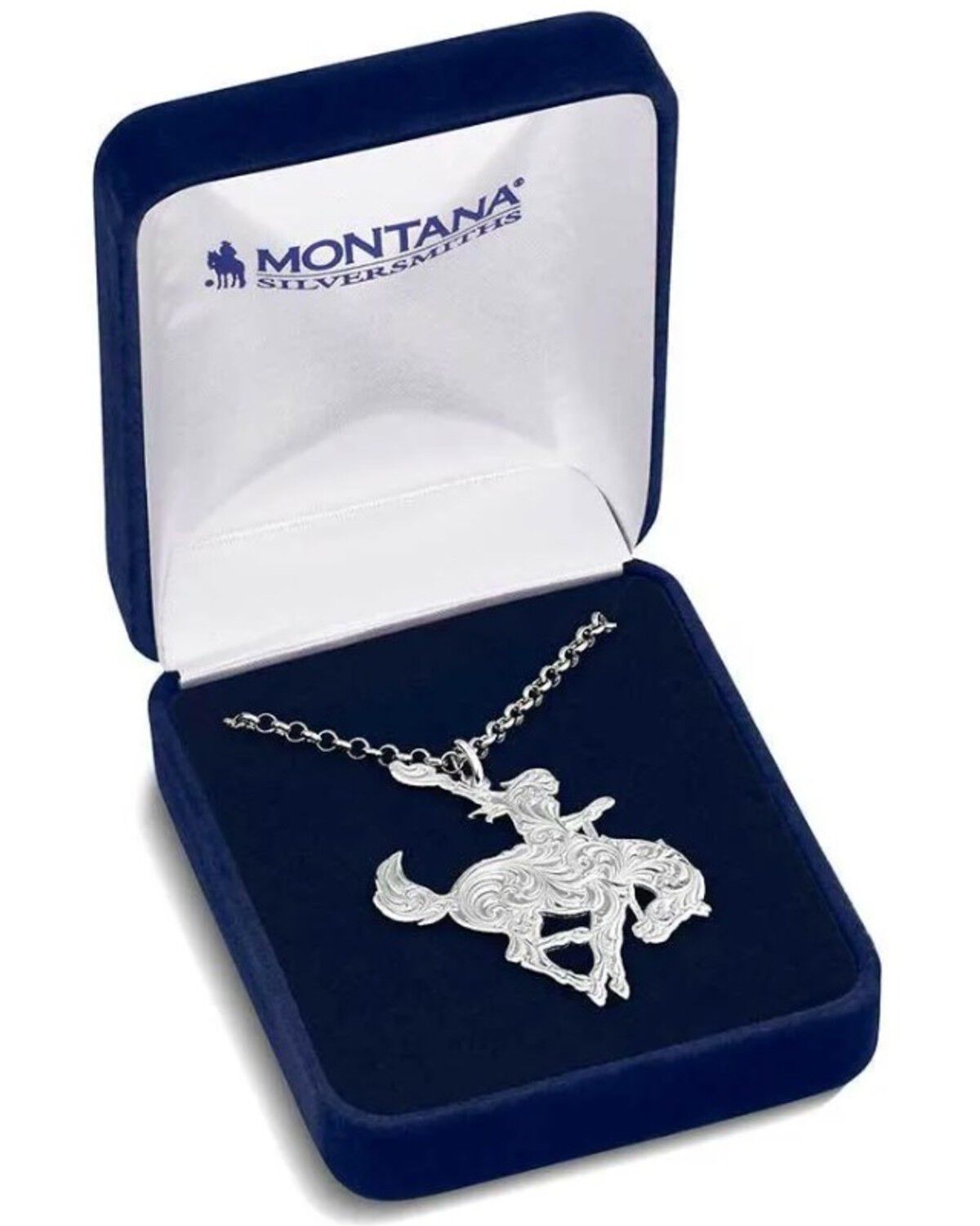 Image #3 - Montana Silversmiths Women's Cowgirl Bronc Rider Necklace, Silver, hi-res