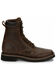 Image #2 - Justin Men's Pulley Lace-Up Work Boots - Steel Toe, Brown, hi-res