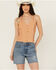 Image #1 - Miss Me Women's Knot Tank, Orange, hi-res