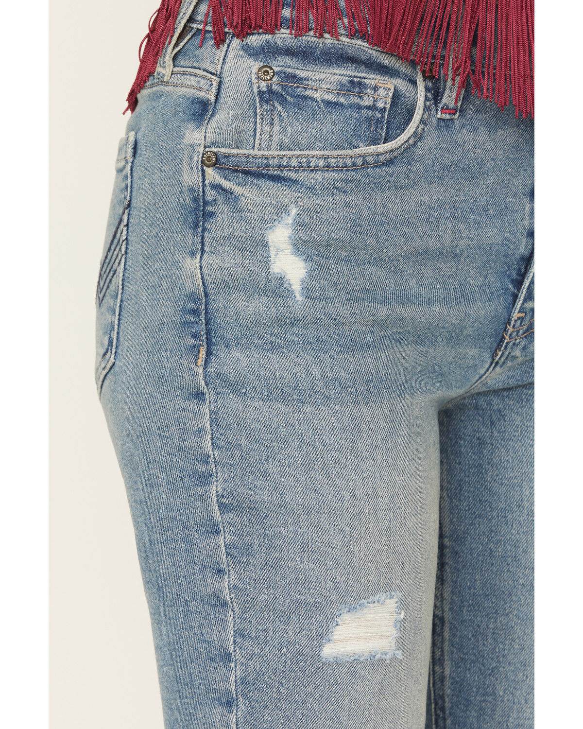 Image #2 - Idyllwind Women's Arbor Medium Wash Outlaw High Rise Flare Super Stretch Denim Jeans, Medium Wash, hi-res
