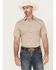 Image #1 - Cody James Men's Grill And Greet Geo Print Short Sleeve Button-Down Stretch Western Shirt, Tan, hi-res