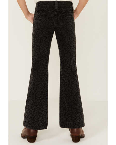 Image #4 - Rock & Roll Denim Girls' Cheetah Print Trouser Jeans , Black, hi-res