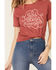 Ali Dee Women's God Bless Cowgirls Graphic Tee , Rust Copper, hi-res