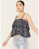 Image #2 - Ariat Women's Howdy Print Top, Navy, hi-res