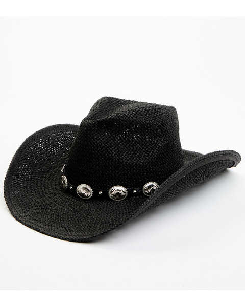 Wonderwest Women's Black Rhinestone Western Hat