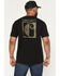 Image #1 - Carhartt Men's Camo Print Logo Relaxed Fit Short Sleeve Pocket T-Shirt, Black, hi-res