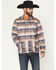 Image #1 - Rock & Roll Denim Men's Southwestern Print Performance Hooded Sweatshirt, Tan, hi-res