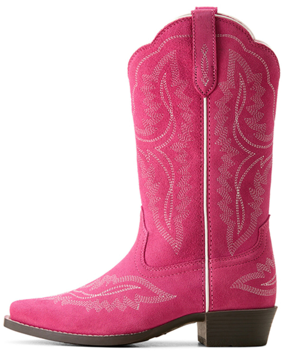 Image #2 - Ariat Girls' Casanova Suede Western Boots - Snip Toe, Pink, hi-res