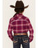 Image #4 - Shyanne Girls' Plaid Print Flannel Long Sleeve Western Pearl Snap Shirt, Purple, hi-res