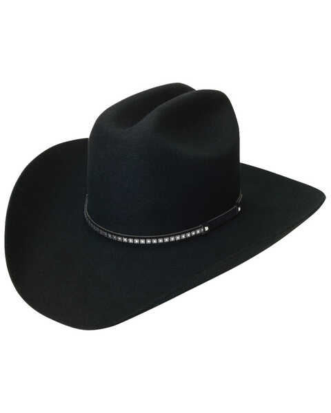 Silverado Men's Wool Felt Fancy Band Hat, Black, hi-res