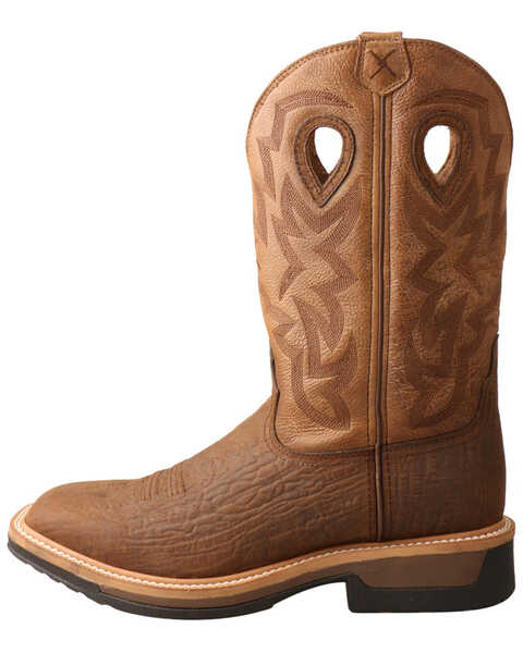 Image #3 - Twisted X Men's Lite Cowboy Western Work Boots - Broad Square Toe, Brown, hi-res