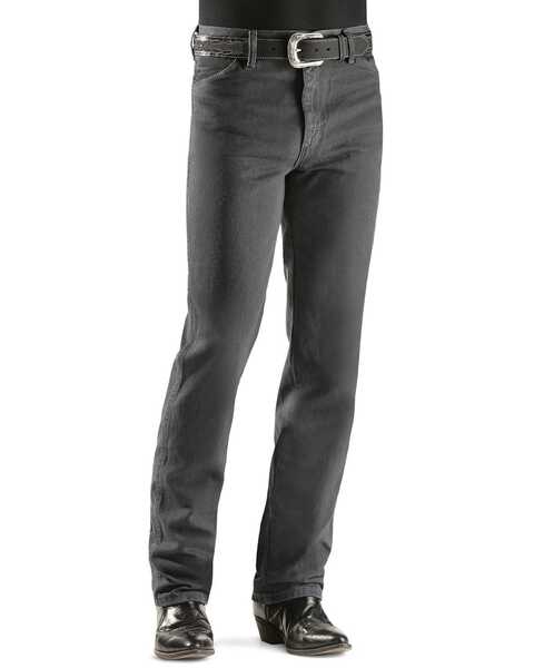 Image #2 - Wrangler Men's 936 High Rise Prewashed Cowboy Cut Slim Straight Jeans, Charcoal Grey, hi-res