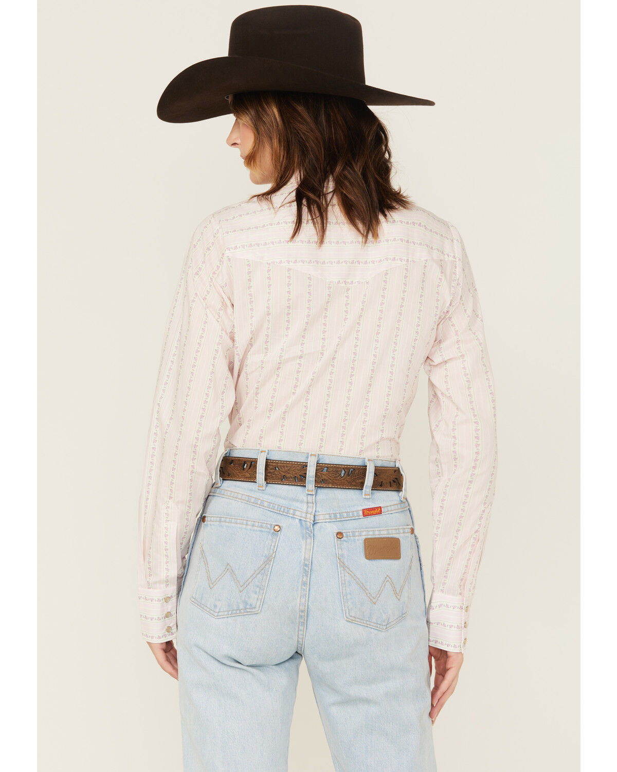 Image #5 - Cowboygirl by Jenna Paulette Women's Wallpaper Print Long Sleeve Pearl Snap Western Shirt, Lavender, hi-res
