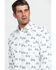 Image #3 - Rock & Roll Denim Men's Bull Skull Print Long Sleeve Western Shirt, , hi-res