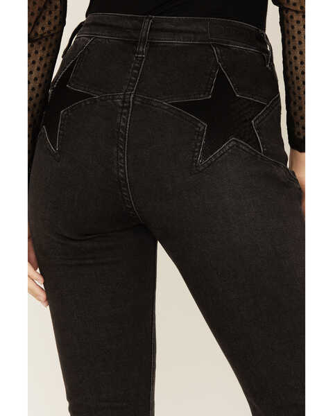 Rock & Roll Denim Women's High Rise Star Back Flare Jeans