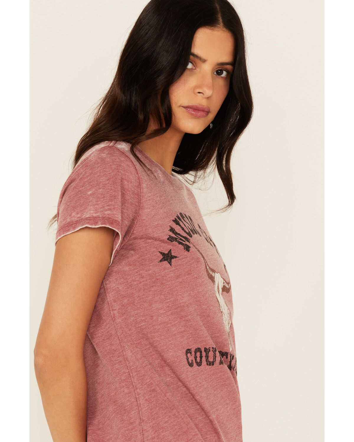 Image #2 - Idyllwind Women's Music City Country Club Short Sleeve Graphic Tee, Wine, hi-res