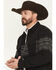 Image #2 - Cody James Men's Southwestern Border Print Sherpa Lined Flannel Shirt Jacket, Black, hi-res