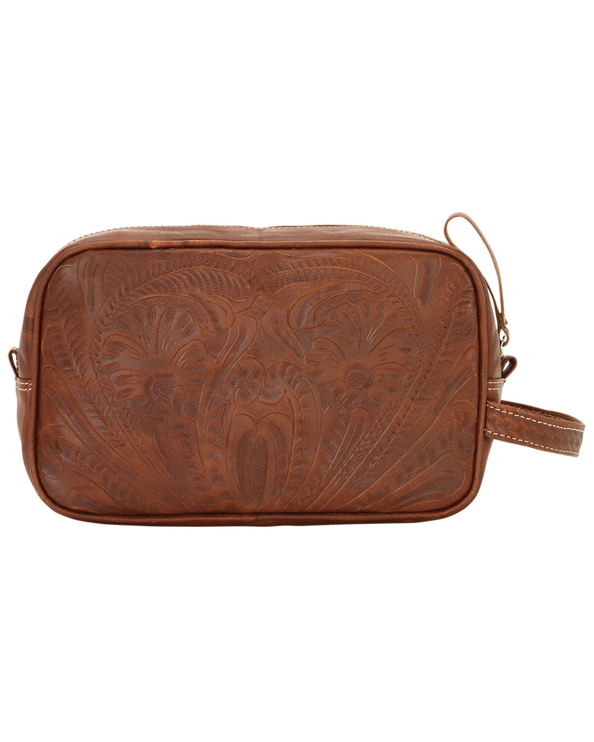 Image #2 - American West Leather with Buckle Dopp Kit, Mocha, hi-res